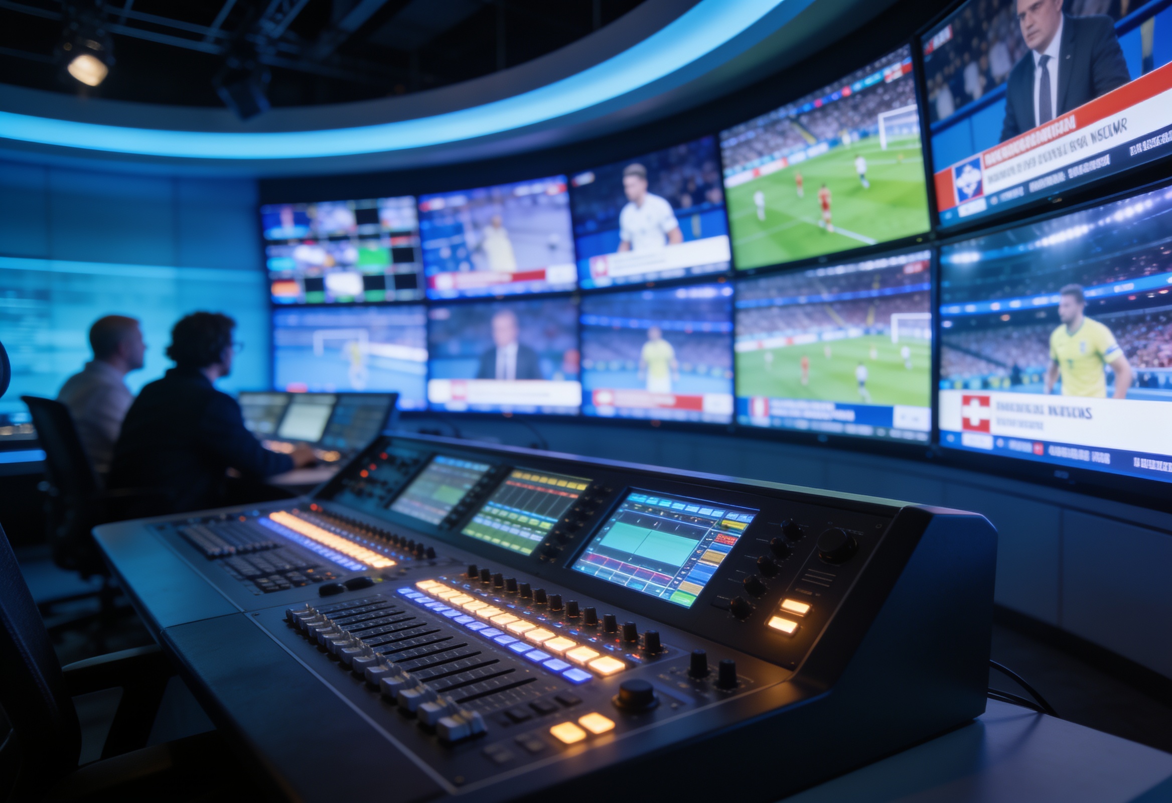 Live television broadcast control room